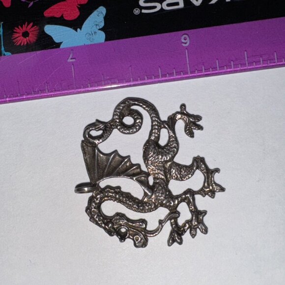 Sterling Silver Asian Dragon Pendant - Picture 12 of 16